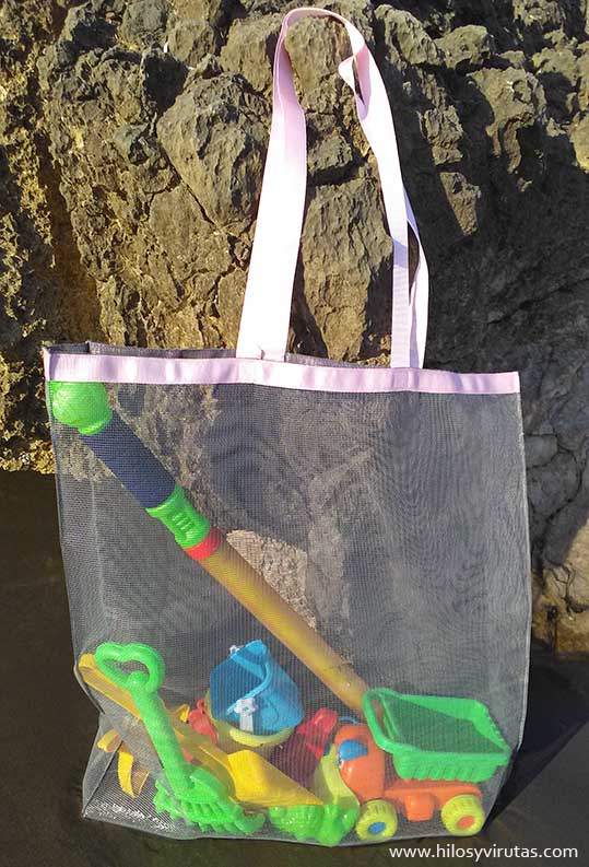 bolsa playa rejilla red mosquitera