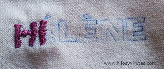 bordar nombre tela