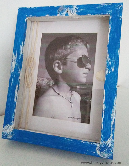 marco marinero verano foto conchas nudo