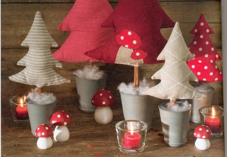 arboles navidad tela