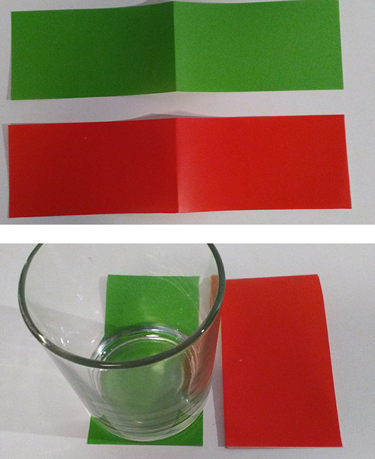 tiras papel charol cesta corazon