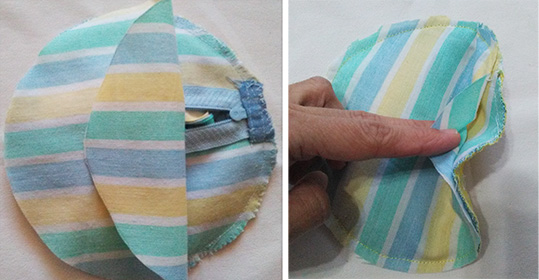 coser forro delantero bolso flor