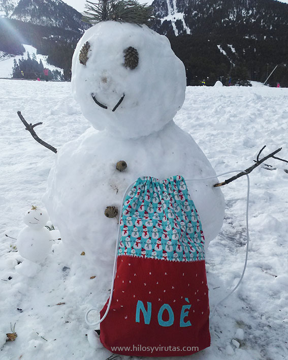 muñeco de nieve mochila aplicaciones