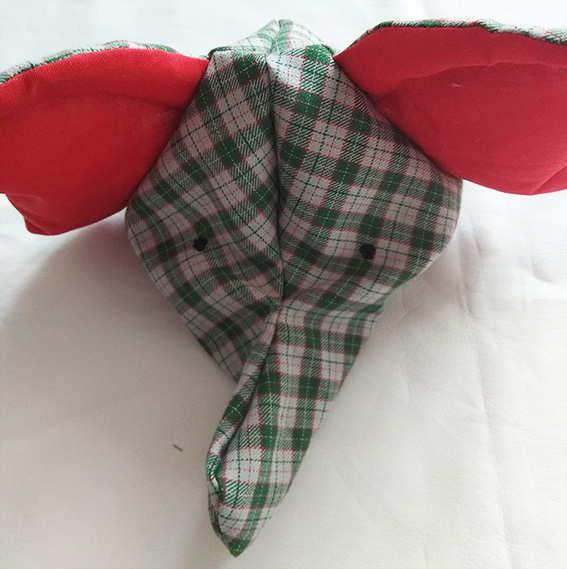 cabeza elefante trapo