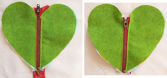 medio monedero corazon