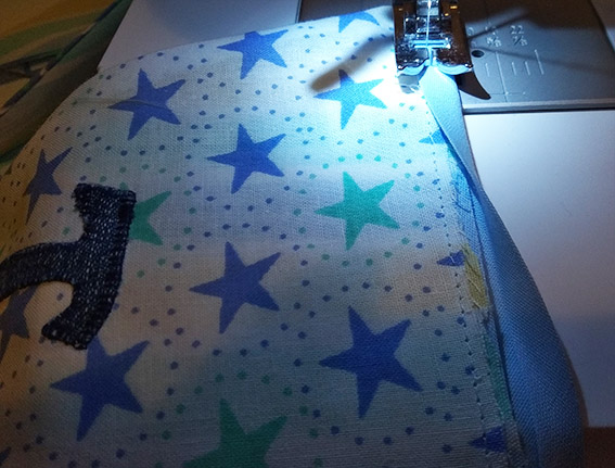 coser banderines al bies derecho