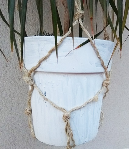macetero cuerda diy