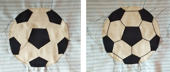 pentagonos pelota patchwork