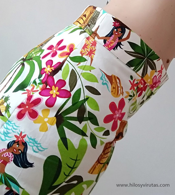 falda de tablas cinturilla