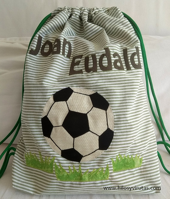 joan eudald mochila personalizada futbol pelota aplicaciones