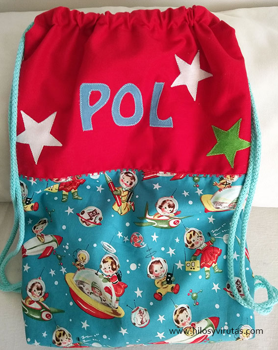 mochila pol retro rocket rascals michael miller