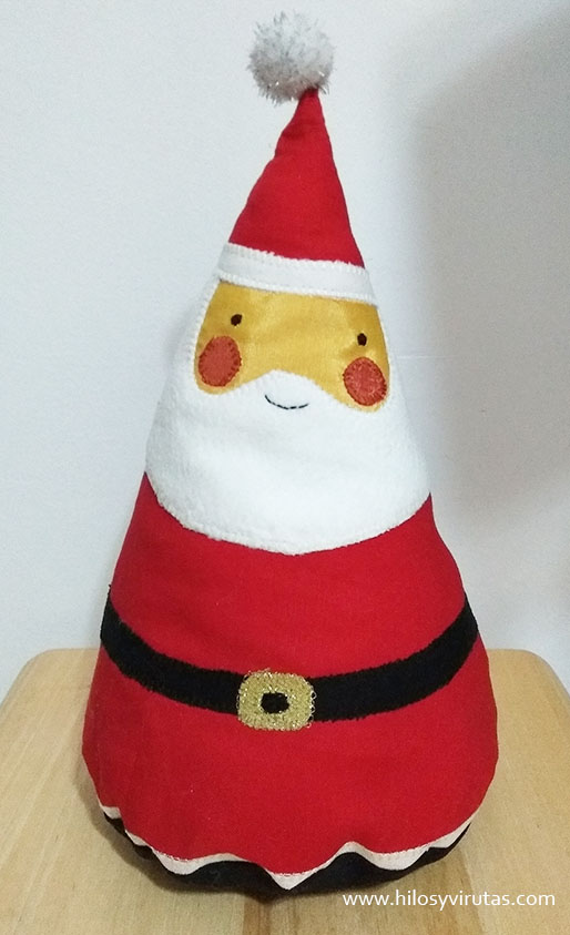 Papa Noel blandito tela muñeco