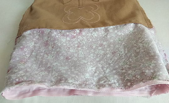 introducir forro en bolsa