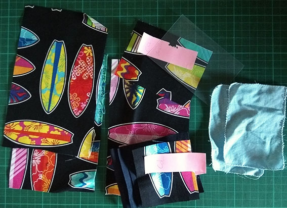 piezas de tela billetero